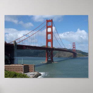 Póster Golden gate bridge em Frisco