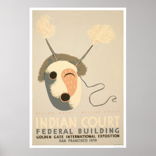 Poster Golden Gate Eskimo da máscara WPA 1939