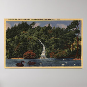 Póster Golden Gate Park, quedas do lago stow, Huntington