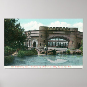 Póster Golden Gate Park Strawberry Hill Lookout View