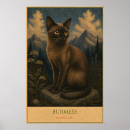 Poster Golden Gaze: Burmese Cat