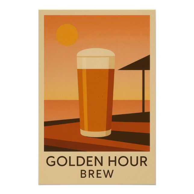 Póster Golden Hour Brew (Frente)