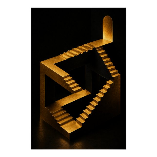 Póster Golden Infinity Staircase Poster (Frente)