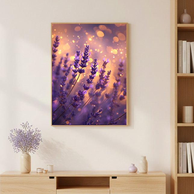 Poster Golden Lavender Field Wall Art Print (Criador carregado)