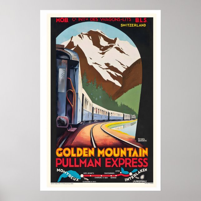 Poster Golden Mountain Pullman Express Montreux (Frente)