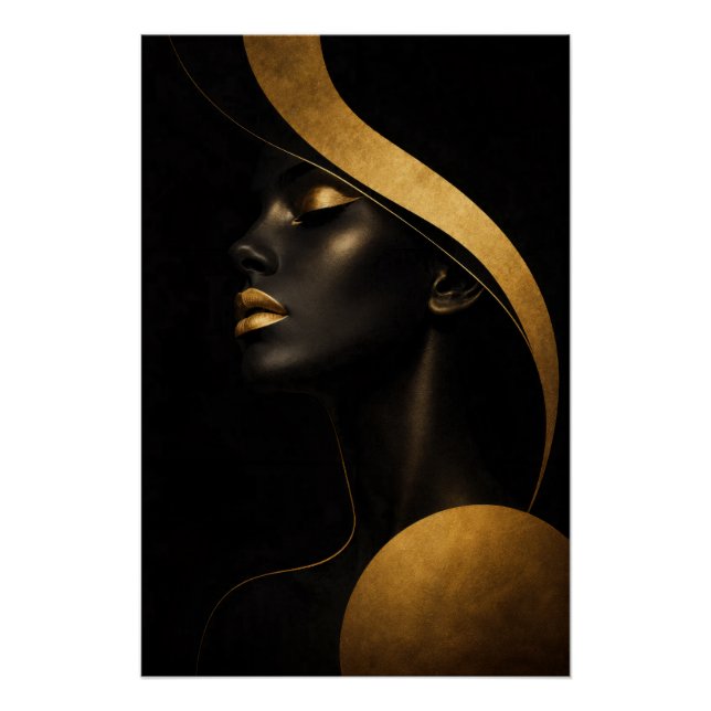 Póster Golden Noir Muse Wall Art Poster  (Frente)
