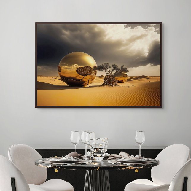 Poster Golden Orbs in the Desert Storm (Criador carregado)