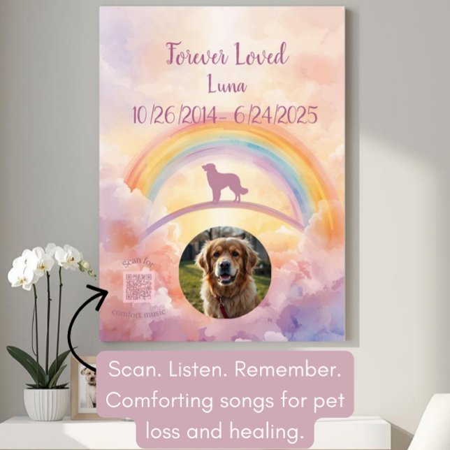 Póster Golden Retriever Rainbow Bridge Poster – Dog Loss (Criador carregado)