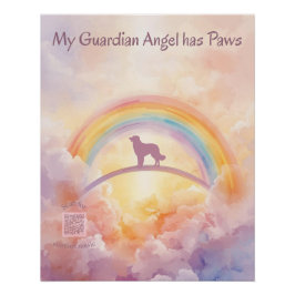 Póster Golden Retriever Rainbow Bridge Poster – Dog Loss