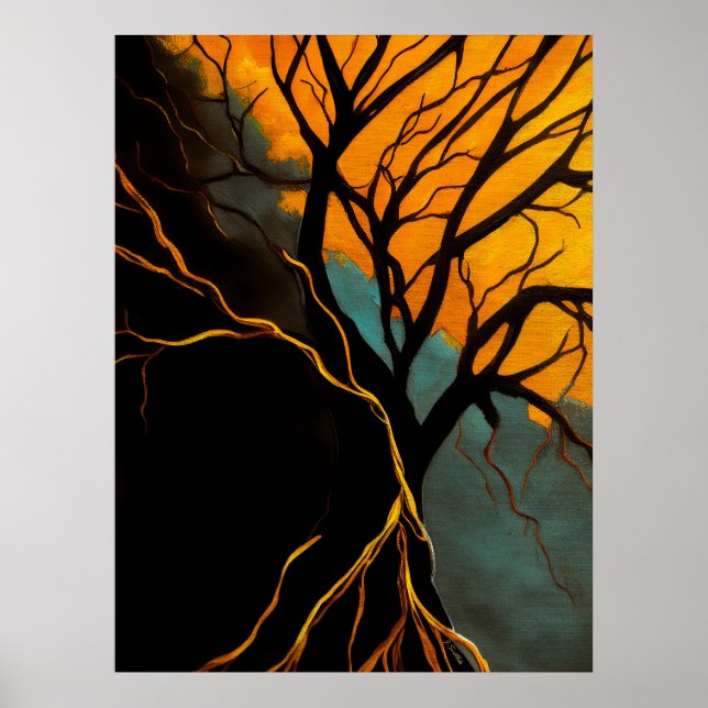 Poster Golden Roots and Twilight Tree (Frente)