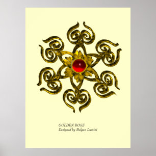 POSTER GOLDEN ROSE RUBY