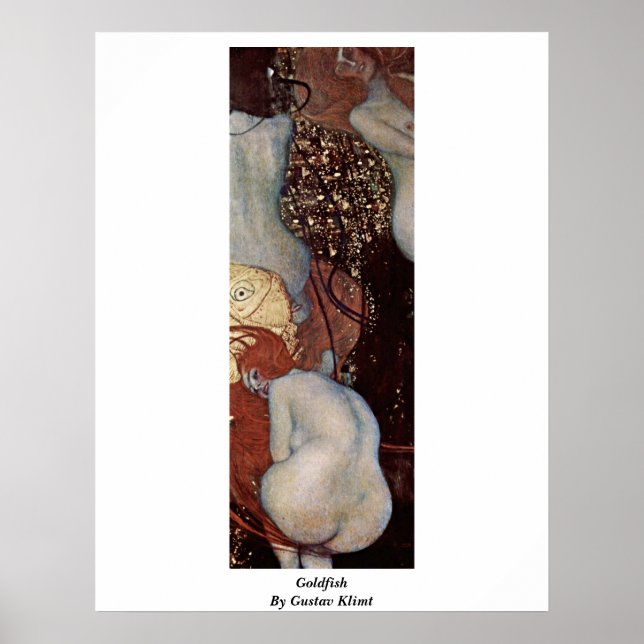 Póster Goldfish Por Gustav Klimt (Frente)
