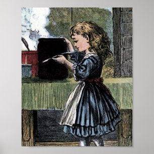 Póster Goldilocks que prova a ilustração do vintage da