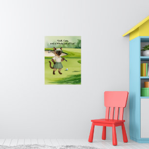 Poster Goleador está no green para amantes de gatos siame