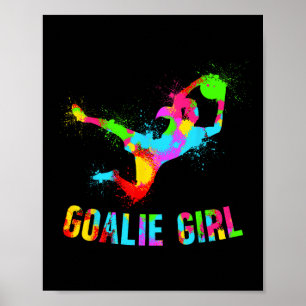 Poster Goleira de Futebol Menina Goleira de Futebol Femin