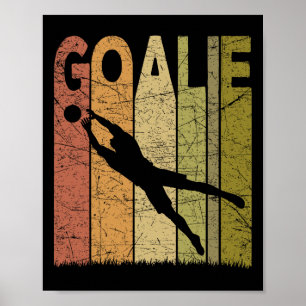 Poster Goleiro de Futebol Goleiro de Futebol Vintage Retr