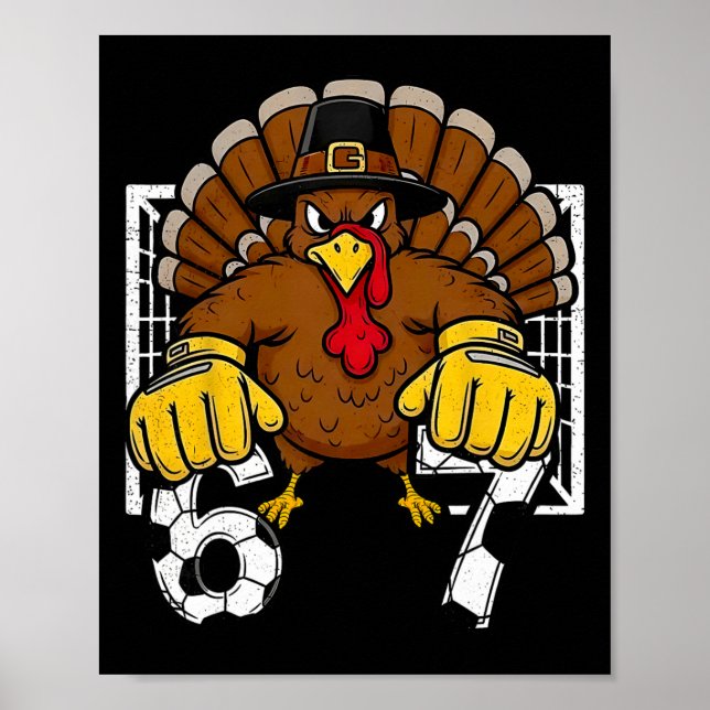 Poster Goleiro de Futebol Turquia 67 Seis Sete 6 7 Dia de (Frente)
