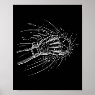Poster Goleiro de Futebol Vintage Goleiro Masculino Atlet