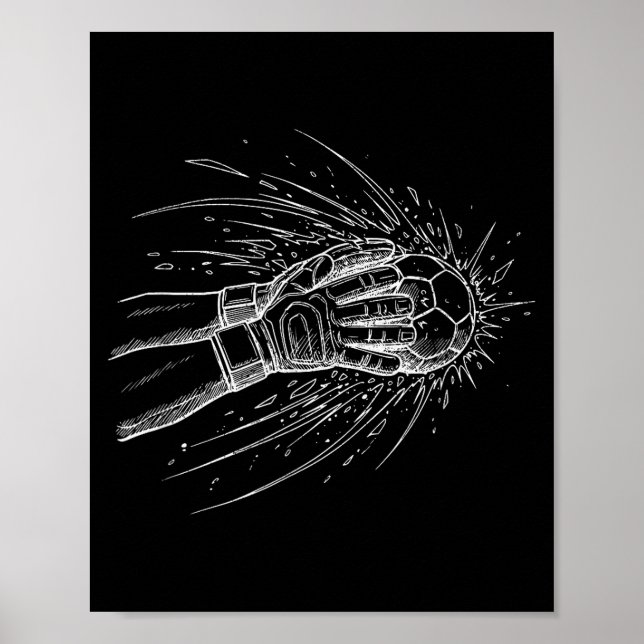 Poster Goleiro de Futebol Vintage Goleiro Masculino Atlet (Frente)