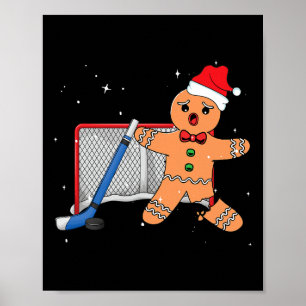 Poster Goleiro de Hóquei Biscoito de Natal Goleiro Engraç