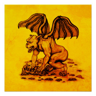 Póster Golem Gargoyle