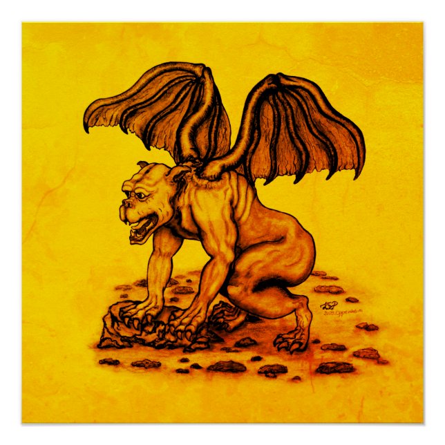 Póster Golem Gargoyle (Frente)