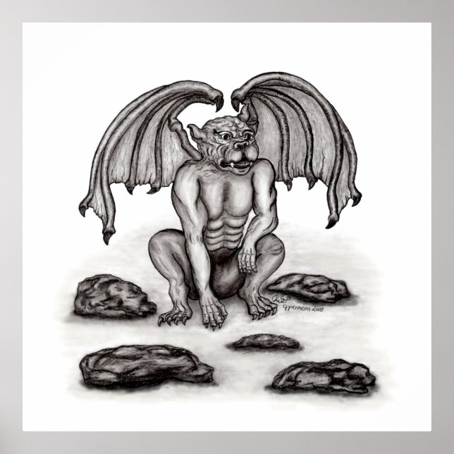 Poster Golem Gargoyle (Frente)