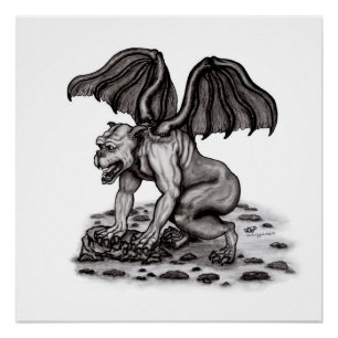 Póster Golem Gargoyle