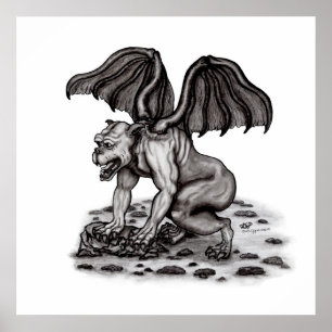 Poster Golem Gargoyle