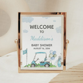 Poster Golf A Little Putter Baby Shower Welcome Sign