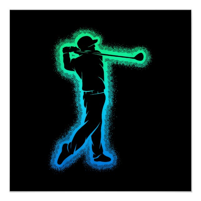 Póster Golf Club Golfer Kids Boys Golfing (Frente)