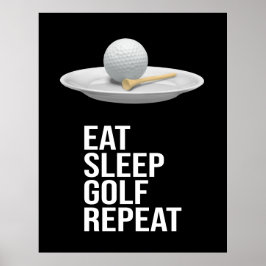 Poster Golf Coma Dormir Golfe Repetir