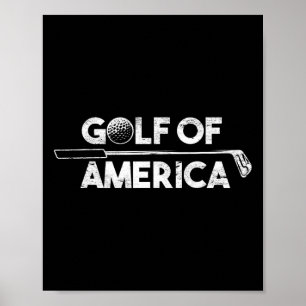 Poster Golf da América Golfo do México - Jogador de Golfe