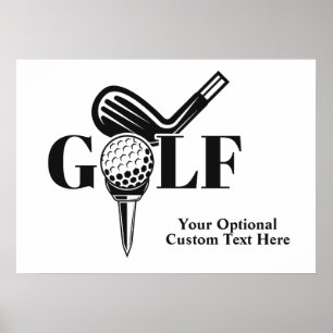 Poster Golf de Texto Personalizado