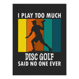Póster Golf Disco Engraçado Dizendo Golf De Disco Retroat