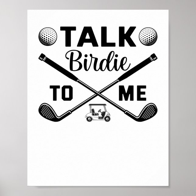Poster Golf Fala Birdie comigo Engraçado (Frente)