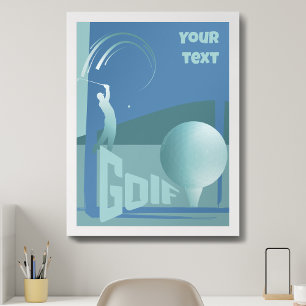 Poster Golf golfe golfe Golf clube de golfe decor na pare