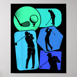 Poster Golf Golfer Kids Boys Golfing