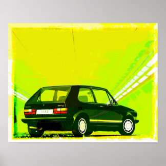 Poster Golf GTi MkI Green