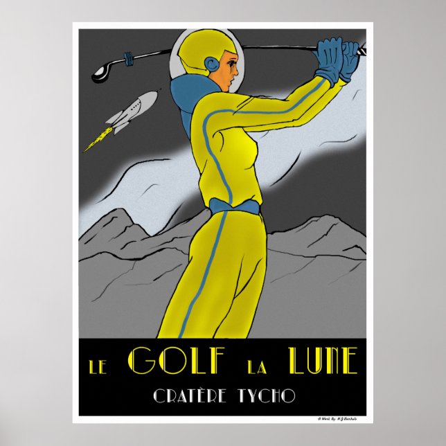Póster Golf, Lua (Frente)