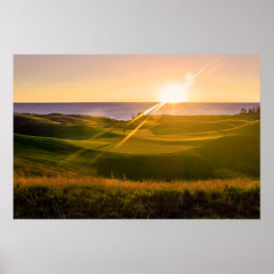 Póster Golf Sunset