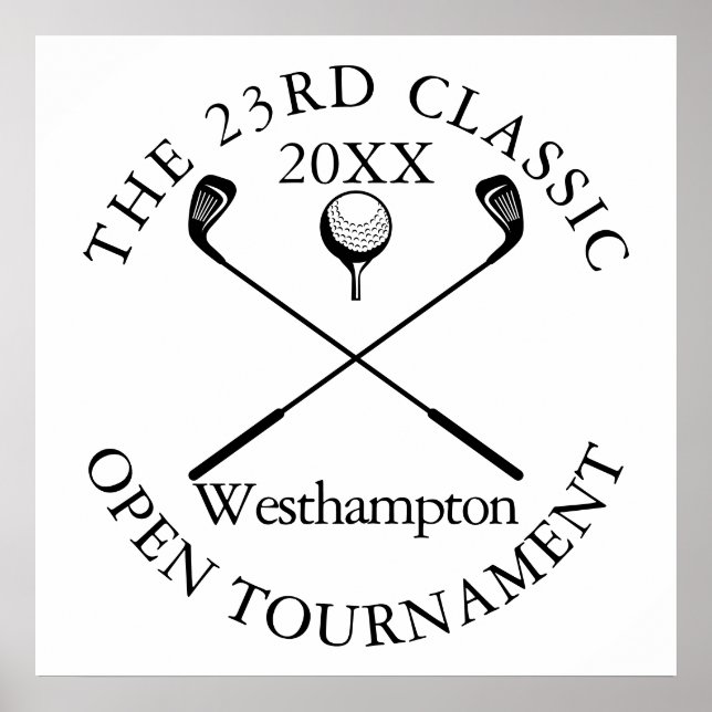 Poster Golf Tournament Classic Event Sign (Frente)