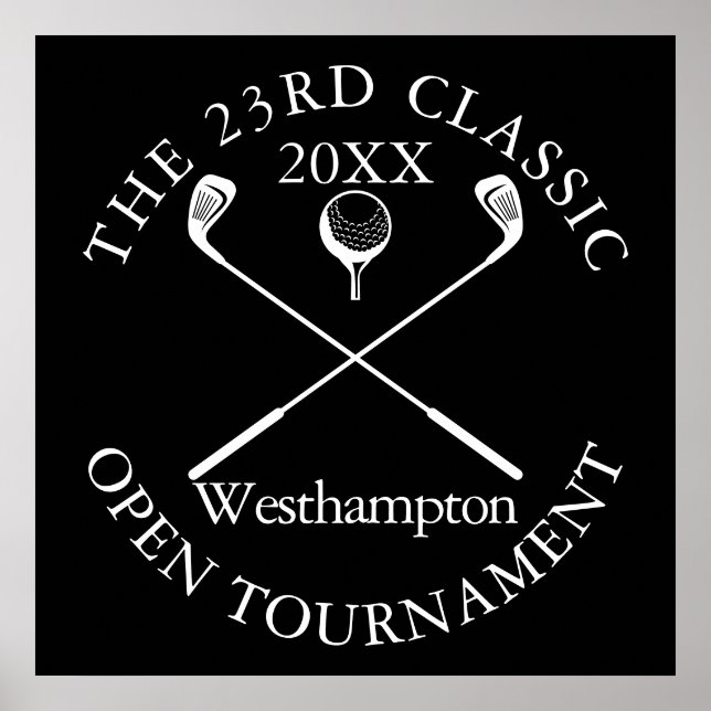Poster Golf Tournament Classic Event Sign (Frente)