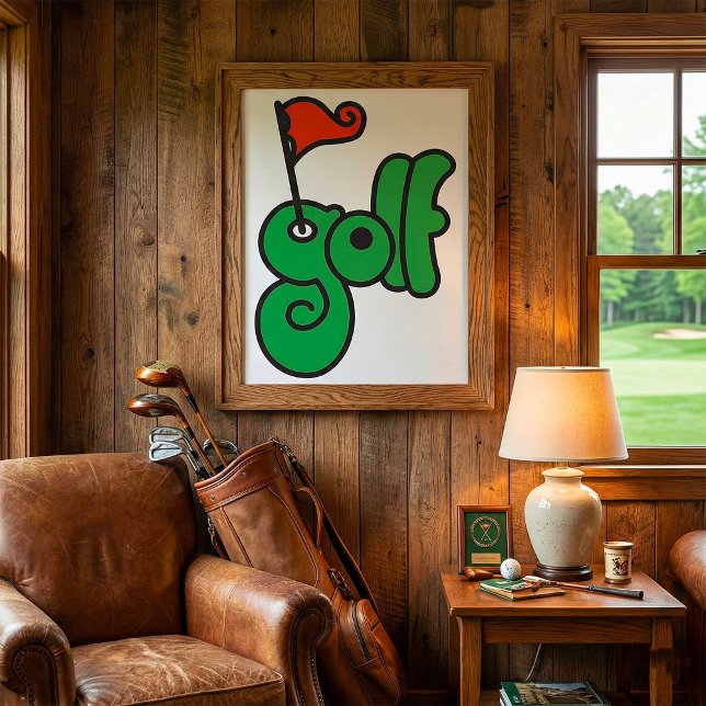 Poster Golf Wang Verde e Vermelho Vibrante (Criador carregado)