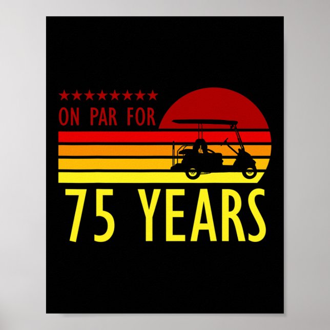 Poster Golfe de 75 anos de aniversário Turing Golfe 75º B (Frente)