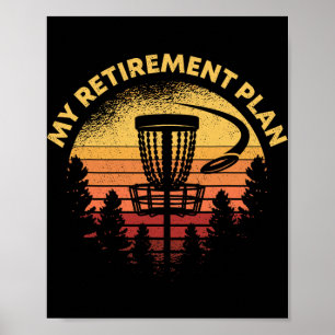Poster Golfe de Disco Meu Plano de Aposentadoria Presente