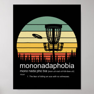 Poster Golfe de Disco Mononadaphobia Divertido Golfe de D