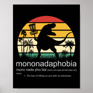 Poster Golfe de Disco Mononadaphobia Engraçado Golfe de D