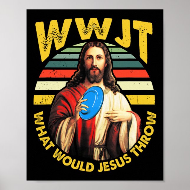 Poster Golfe de Disco O Que Jesus Jogaria Golfe de Frisbe (Frente)