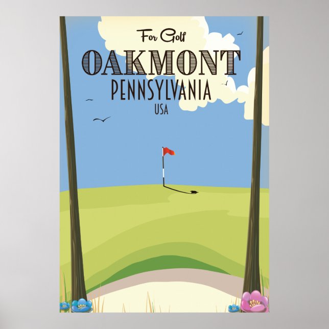 Poster Golfe de Oakmont Pennsylvania (Frente)